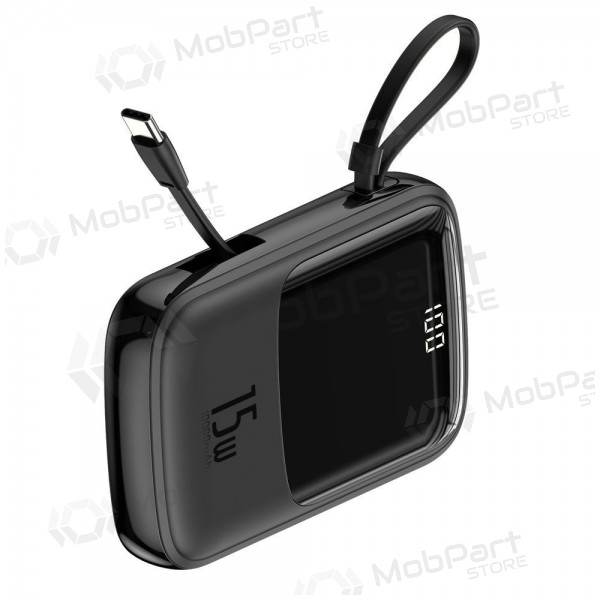 externe Batterie Power Bank Baseus Q Pow With Type-C Cable 10000mAh Schwarz PPQD-A01