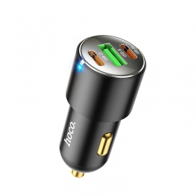 Hoco NZ6 45 W PD 2x USB-C + USB-A Auto-Ladegerät schwarz