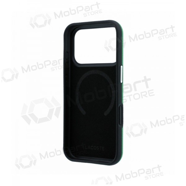 Apple iPhone 18 Pro Max hülle - Lacoste PVC Petit Pique Semi Wrap Embossed MagSafe (grün)