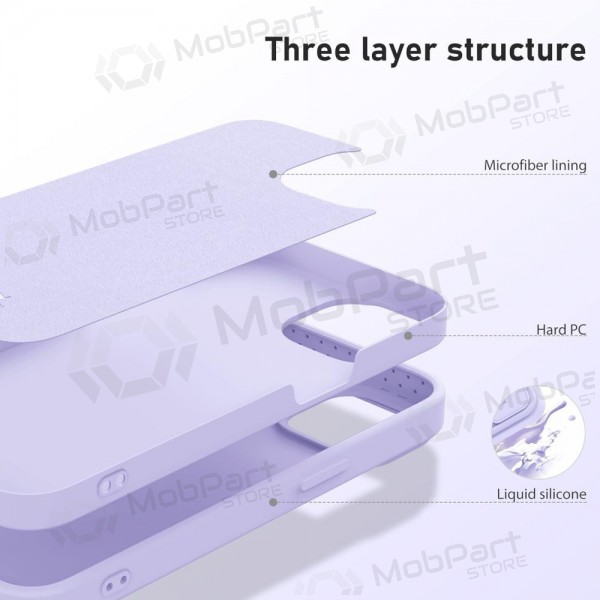Apple iPhone 14 Pro Handyhülle „Nillkin Silicone“ (šviesiai Violett) Apple iPhone 14 Pro Handyhülle „Nillkin Silicone“ (šviesiai Violett)