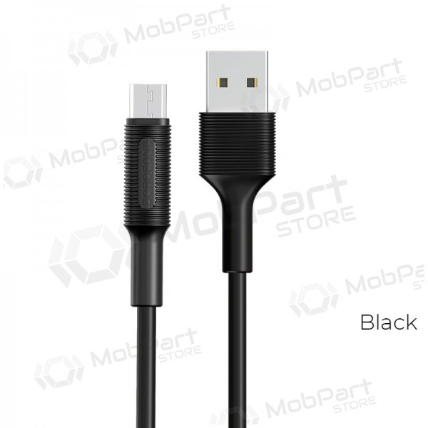 USB Kabel Borofone BX1 microUSB 1.0m (Schwarz)