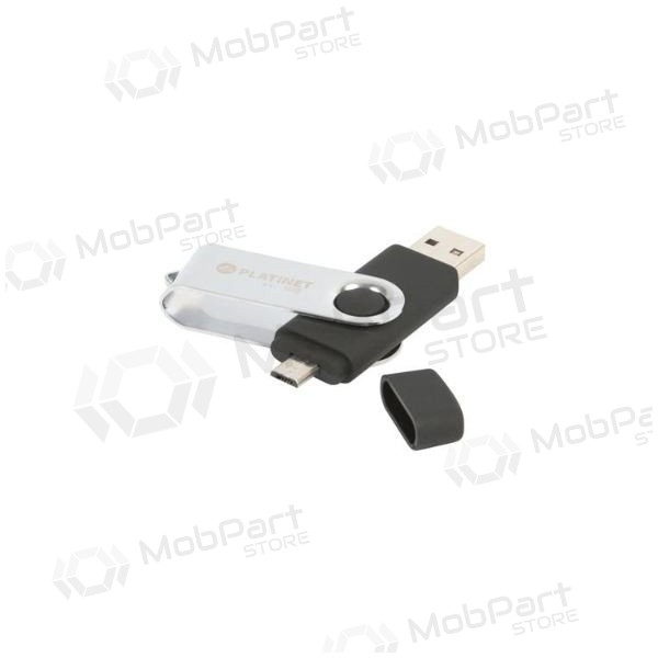 Stick Platinet 16GB OTG USB 2.0 + microUSB (Schwarz)