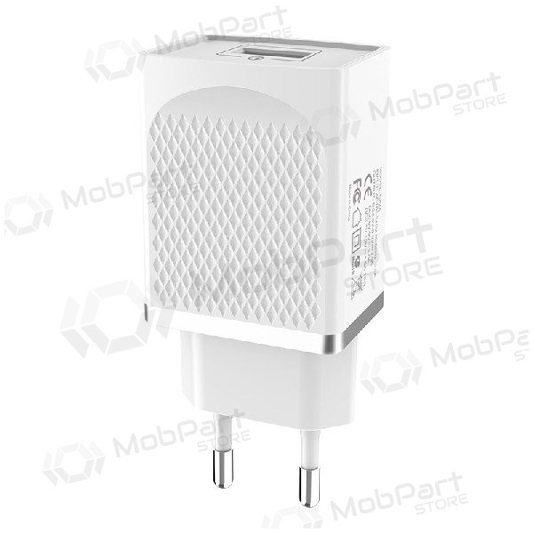 Ladegerät HOCO C42A Vast power QC3.0 USB 18W (3.6V-6.5V/3A, 6.6V-9V/2A, 9.1V-12V/1.5A) (Weiß)