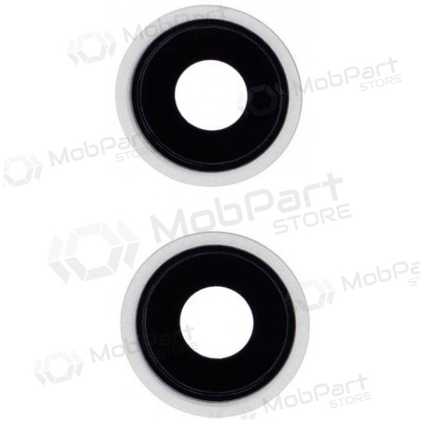 Apple iPhone 13 Kameraglas (2Stck) (Weiß) (mit Rahmen)