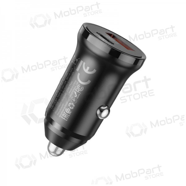Ladegerät automobilinis Borofone BZ18A USB-A/Type-C PD20W+QC3.0 (Schwarz)