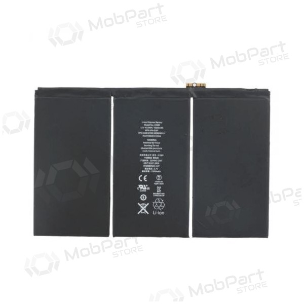 Apple iPad 3 / iPad 4 A1389 / A1460 / A1459 / A1458 Batterie, akumuliatorius (11560mAh) Apple iPad 3 / iPad 4 A1389 / A1460 / A1459 / A1458 Batterie, akumuliatorius (11560mAh)