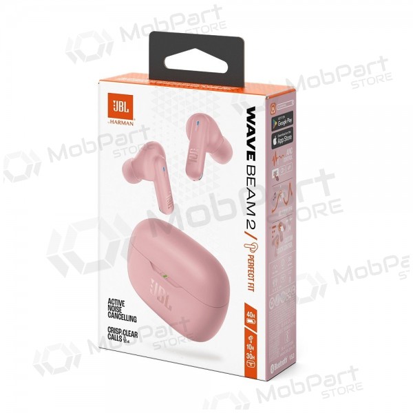 Drahtlose kopfhörer mit mikrofon JBL Wave Beam 2 Bluetooth TWS rosa