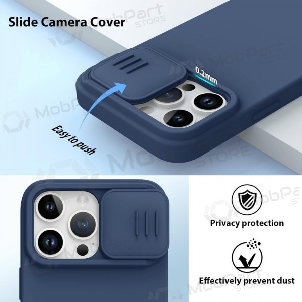Apple iPhone 14 Pro Handyhülle „Nillkin Silicone“ (Dunkelblau)