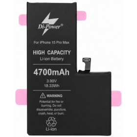 Apple iPhone 15 Pro Max Akku, Di-Power 4700 mAh (erhöhte Kapazität)