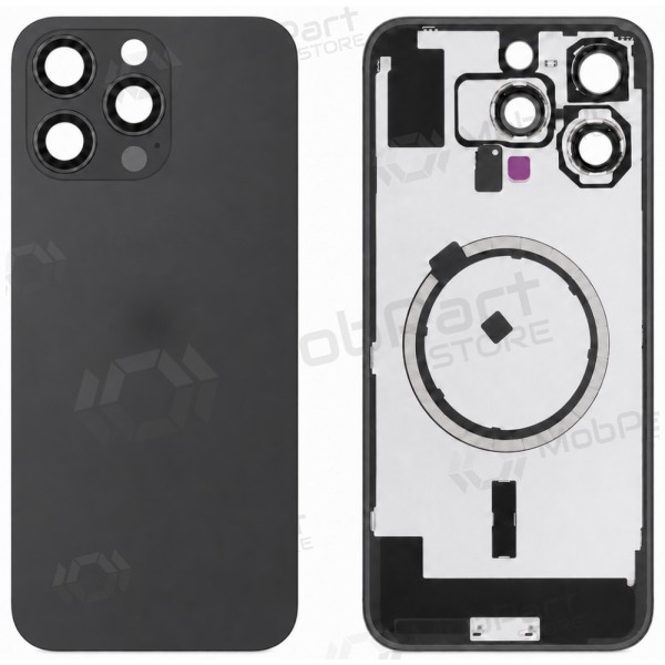Apple iPhone 16 Pro Max rückseitige Abdeckung (schwarz) (Premium)