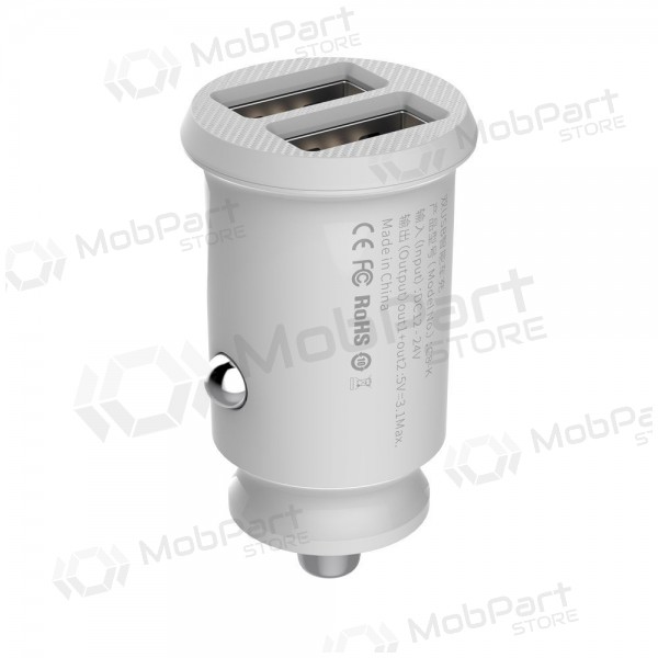 Ladegerät automobilinis Baseus Grain (3.1A) x 2 USB CCALL-ML02 (Weiß)