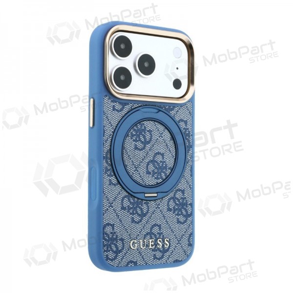 Apple iPhone 18 Pro Hülle - Guess PU 4G Ring Stand MagSafe (blau)