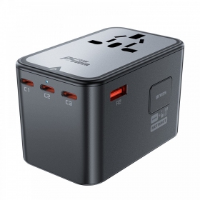 Universal kelioninis Ladegerät Acefast Z1 75W GaN 2xUSB-A/3xUSB-C Schwarz