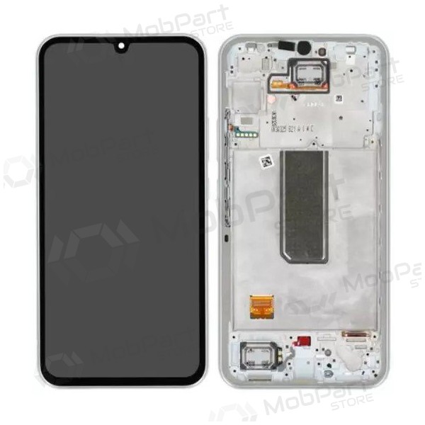 Samsung Galaxy A34 5G Display (Silbrig) (mit Rahmen) (original) Samsung Galaxy A34 5G Display (Silbrig) (mit Rahmen) (original)