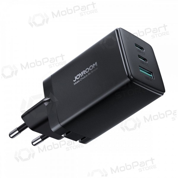 Ladegerät buitinis Joyroom GaN JR-TCG01 2xUSB-C/USB-A 65W + USB-C cable 1.2m Schwarz