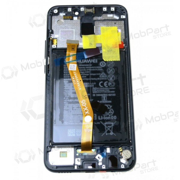 Huawei Mate 20 Lite Display (Schwarz) (mit Rahmen und Batterie) (service pack) (original)