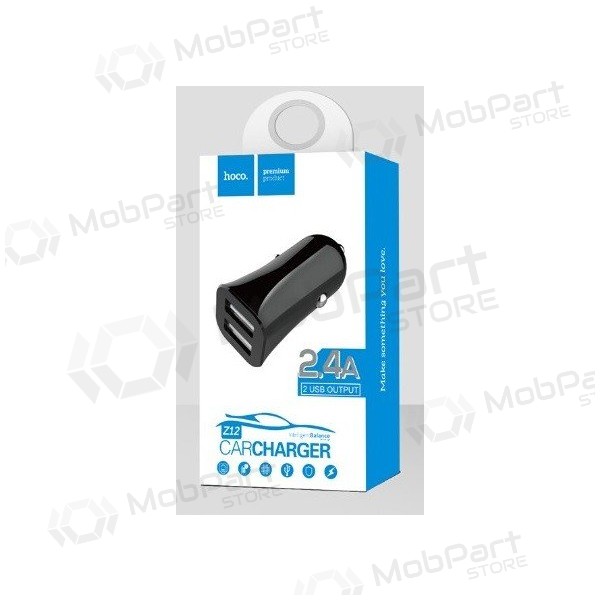 Auto-Ladegerät HOCO Z12 Elite Dual USB (5V 2.4A) (Schwarz)