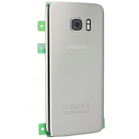 Samsung G930F Galaxy S7 Rückseite Akkudeckel (Silbrig) (gebraucht grade B, original)