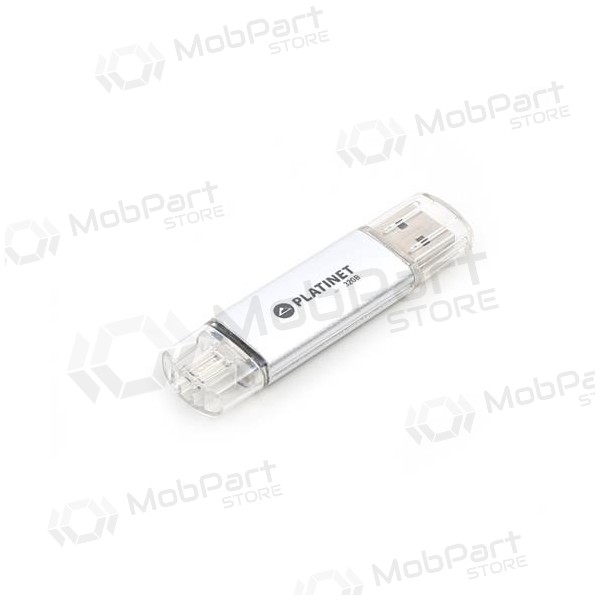 Stick Platinet 32GB OTG USB 2.0 + microUSB (Silbrig)