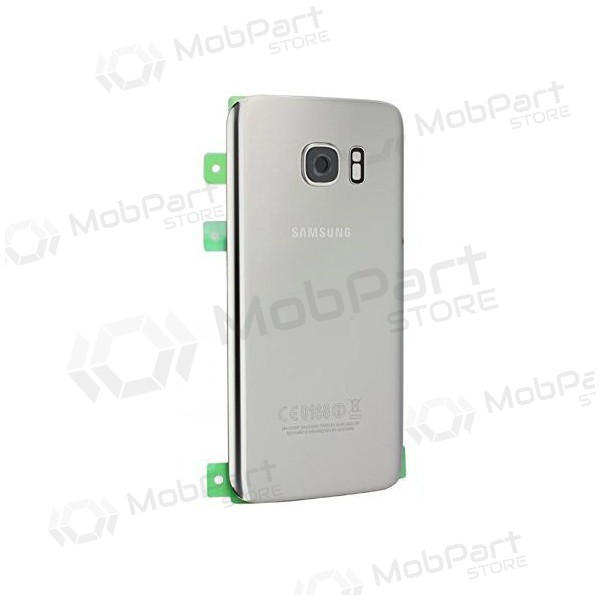 Samsung G930F Galaxy S7 Rückseite Akkudeckel (Silbrig) (gebraucht grade B, original)