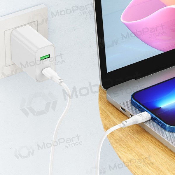 Lightning Kabel Hoco X93 USB-C auf Lightning 2 m PD 20 W weiß