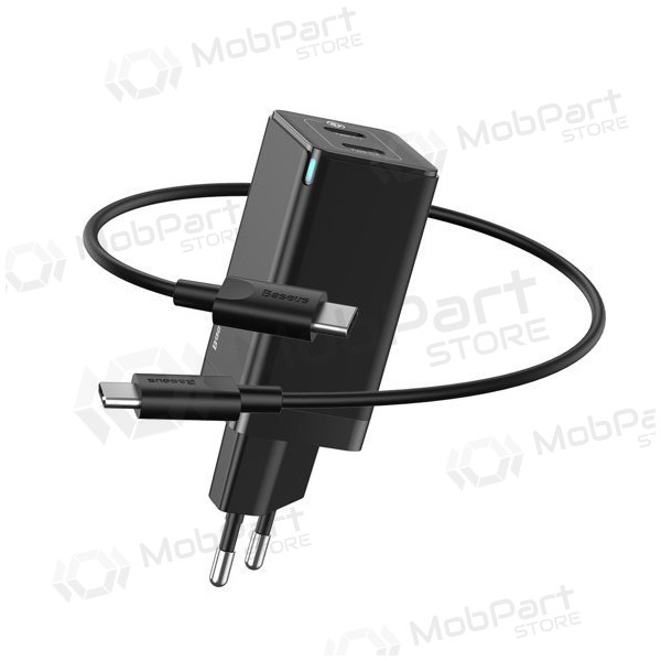 Ladegerät Baseus GaN 45w (20V/3A) + Type-C Kabel (MacBook) (Schwarz)
