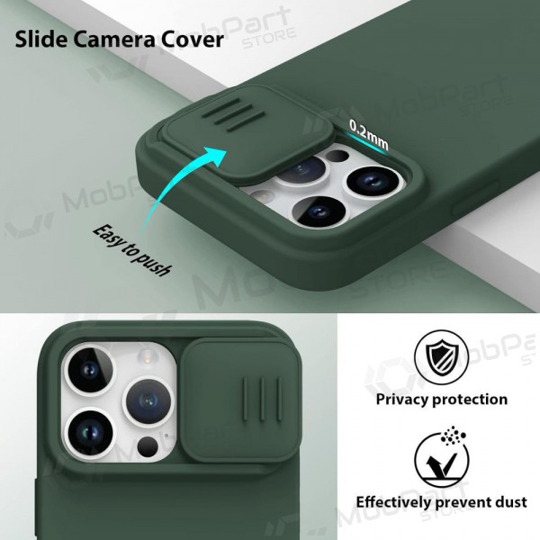 Apple iPhone 14 Pro Max Handyhülle „Nillkin Silicone“ (Dunkelgrün)