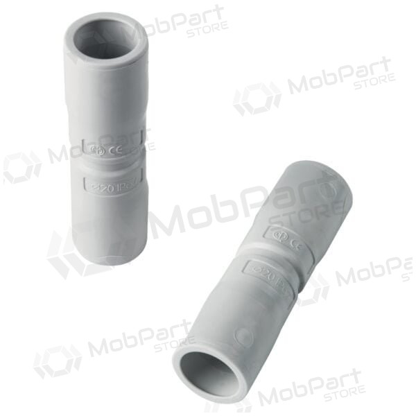 Tiesus sujungimas Elettrocanali EC74020 (D20, Grau (RAL7035), su išplatintu galu, behalogenis)