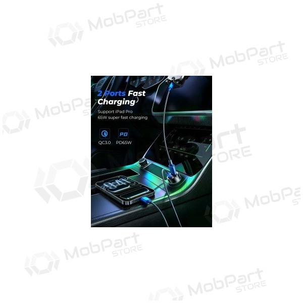 Joyroom JR-CCN18 65 W USB-C + USB-A Auto-Ladegerät schwarz