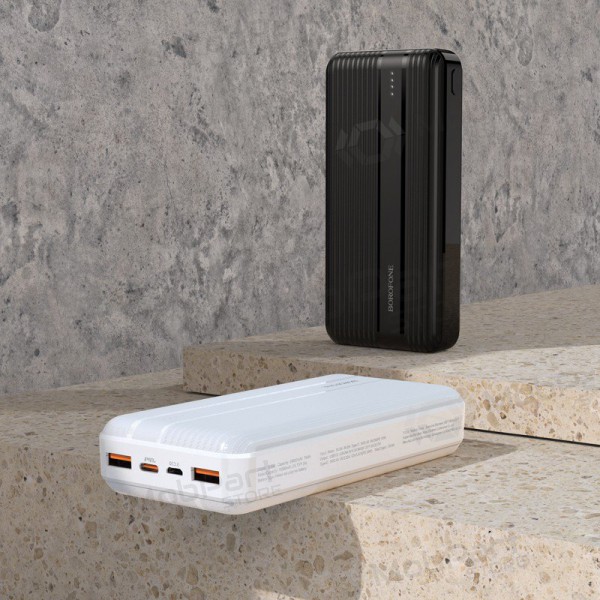 externe Batterie Power Bank Borofone BJ9A Type-C PD+Quick Charge 3.0 (3A) 20000mAh Weiß externe Batterie Power Bank Borofone BJ9A Type-C PD+Quick Charge 3.0 (3A) 20000mAh Weiß
