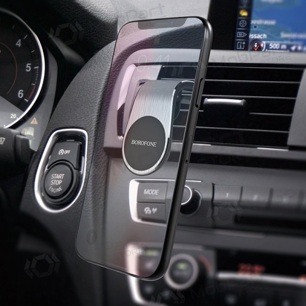 Automobilinis Universal telefono laikiklis Borofone BH10, tvirtinamas ant ventiliacijos grotelių, magnetinis, Schwarz Automobilinis Universal telefono laikiklis Borofone BH10, tvirtinamas ant ventiliacijos grotelių, magnetinis, Schwarz