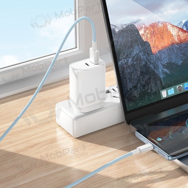USB-C kabel borofone bx117 USB-A auf USB-C 1 m weiß.