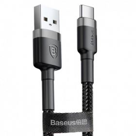 USB Kabel Baseus Cafule Type-C 1.0m 3.0A (Grau-Schwarz) CATKLF-BG1