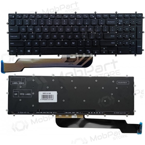 Tastatur DELL Inspiron 5570, 5565, 7566, 7567, 3579, mit hintergrundbeleuchtung