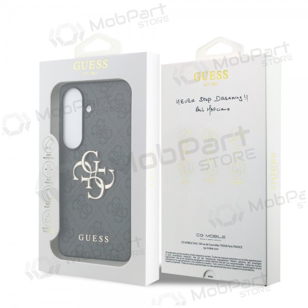 Samsung Galaxy S26 Hülle - Guess PU 4G Metal Logo (grau)