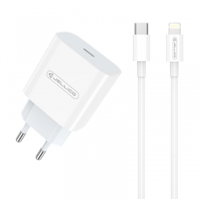 Ladegerät Jellico AK180 20W USB-C + USB-C to Lightning cable 1.0m Weiß