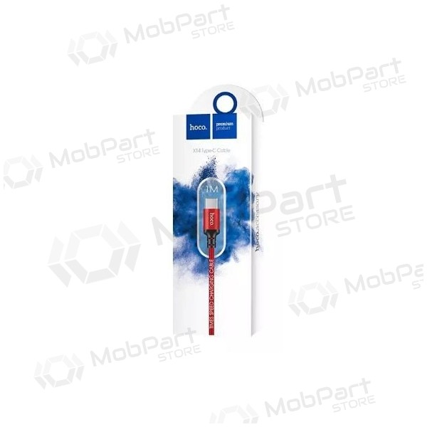 USB Kabel HOCO X14 Times speed type-C 1m (Rot / Schwarz)