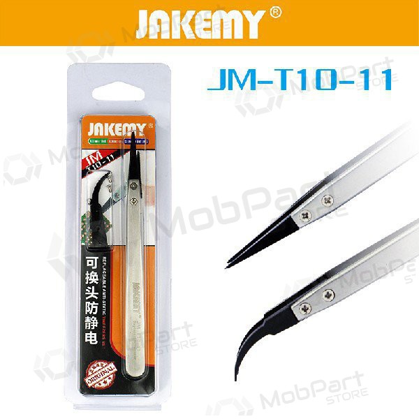 Antistatische Pinzette aus Metall Jakemy JM-T10-11 ESD (replaceable head)