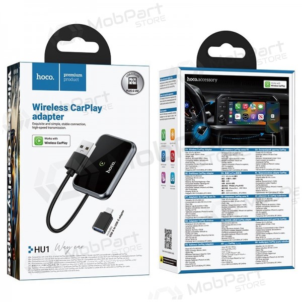 CarPlay Adapter Hoco HU1 kabellos schwarz