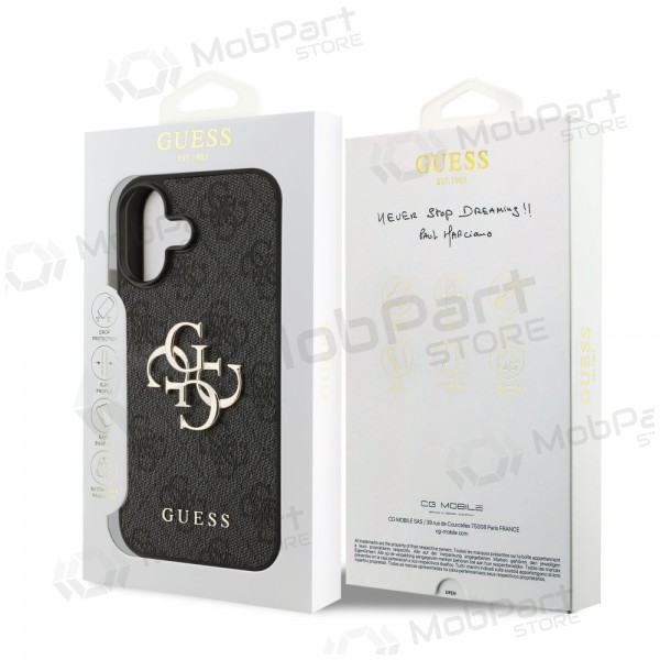 Apple iPhone 17 hülle - Guess PU 4G Metal Logo (grau)