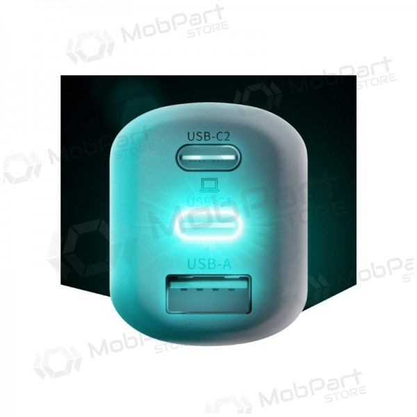 Ladegerät 3MK HyperCharger 65W 2xUSB-C, 1xUSB-A PD 3.0/QC 4.0 (Weiß)