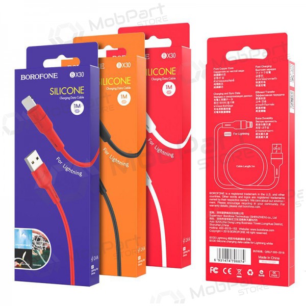 USB Kabel Borofone BX30 Lightning 1.0m (Weiß)