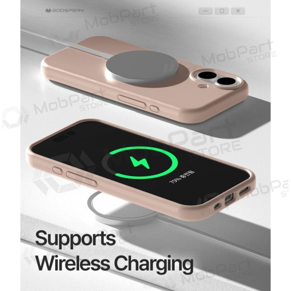 Handyhülle Mercury Pure Magsafe Silicon Case Apple iPhone 17 rosa Sand