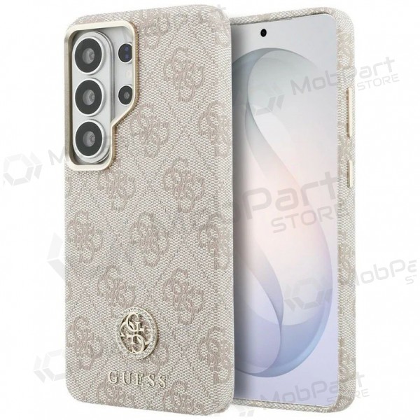 Samsung Galaxy S26 Ultra hülle - Guess PU Leather 4G Strass Logo Gold Frame Magnetic (rosa)