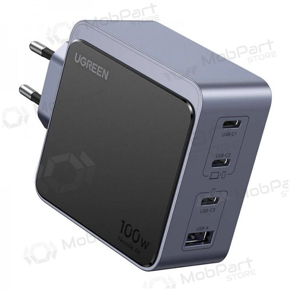 Netzladegerät Ugreen X565 100 W GaN 3x USB-C + USB-A grau