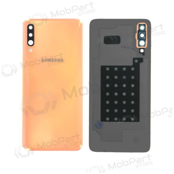 Samsung A505 Galaxy A50 2019 Rückseite Akkudeckel  (Coral Orange) (gebraucht grade B, original)