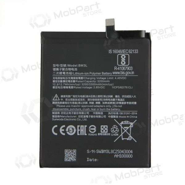 Xiaomi Mi 9 Batterie, akumuliatorius (BM3L) Xiaomi Mi 9 Batterie, akumuliatorius (BM3L)