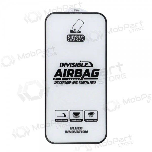 LCD apsauginis stikliukas 5D Mr. Monkey Glass (Airbag Anti-Broken) Apple iPhone 14 Pro Max Schwarz