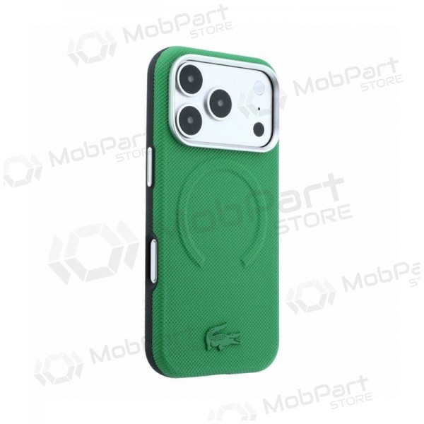 Apple iPhone 18 Pro Max hülle - Lacoste PVC Petit Pique Semi Wrap Embossed MagSafe (grün)
