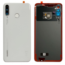 Huawei P30 Lite / P30 Lite New Edition 2020 48MP Rückseite Akkudeckel Weiß (Pearl White) (gebraucht grade B, original)